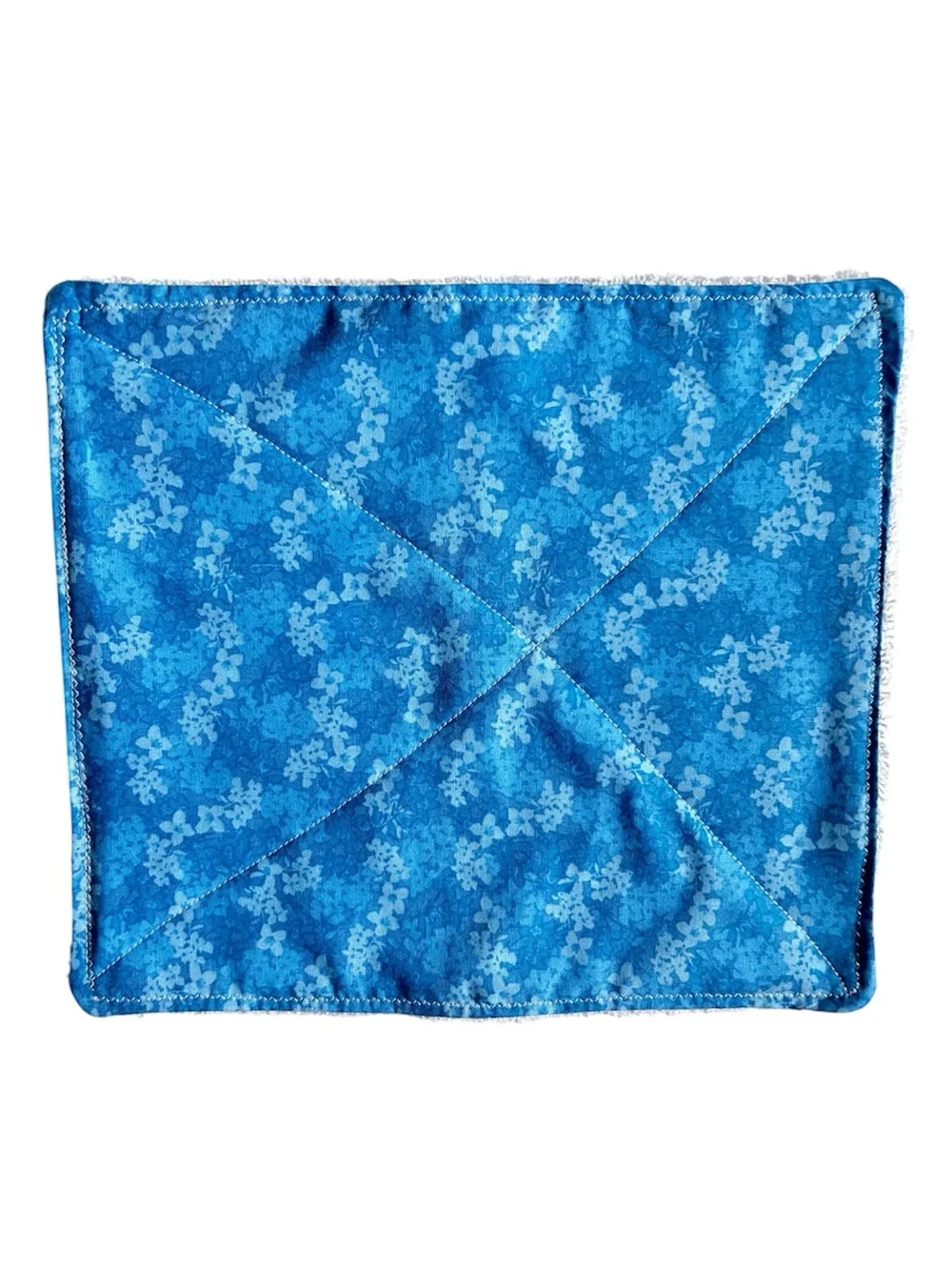 Hand Crafted Floral Soft Luxury Cotton Quilted Wash Cloth Set Eco Friendly Reusa